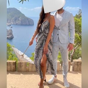 Zebra Print Maxi Dress